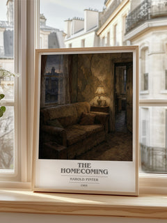 The homecoming book cover poster colour and style options – Harold Pinter book art