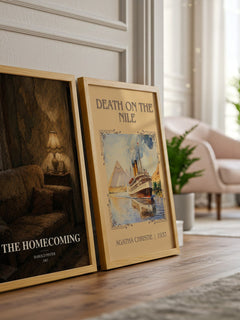 The homecoming watercolour print framed by window – literary home decor