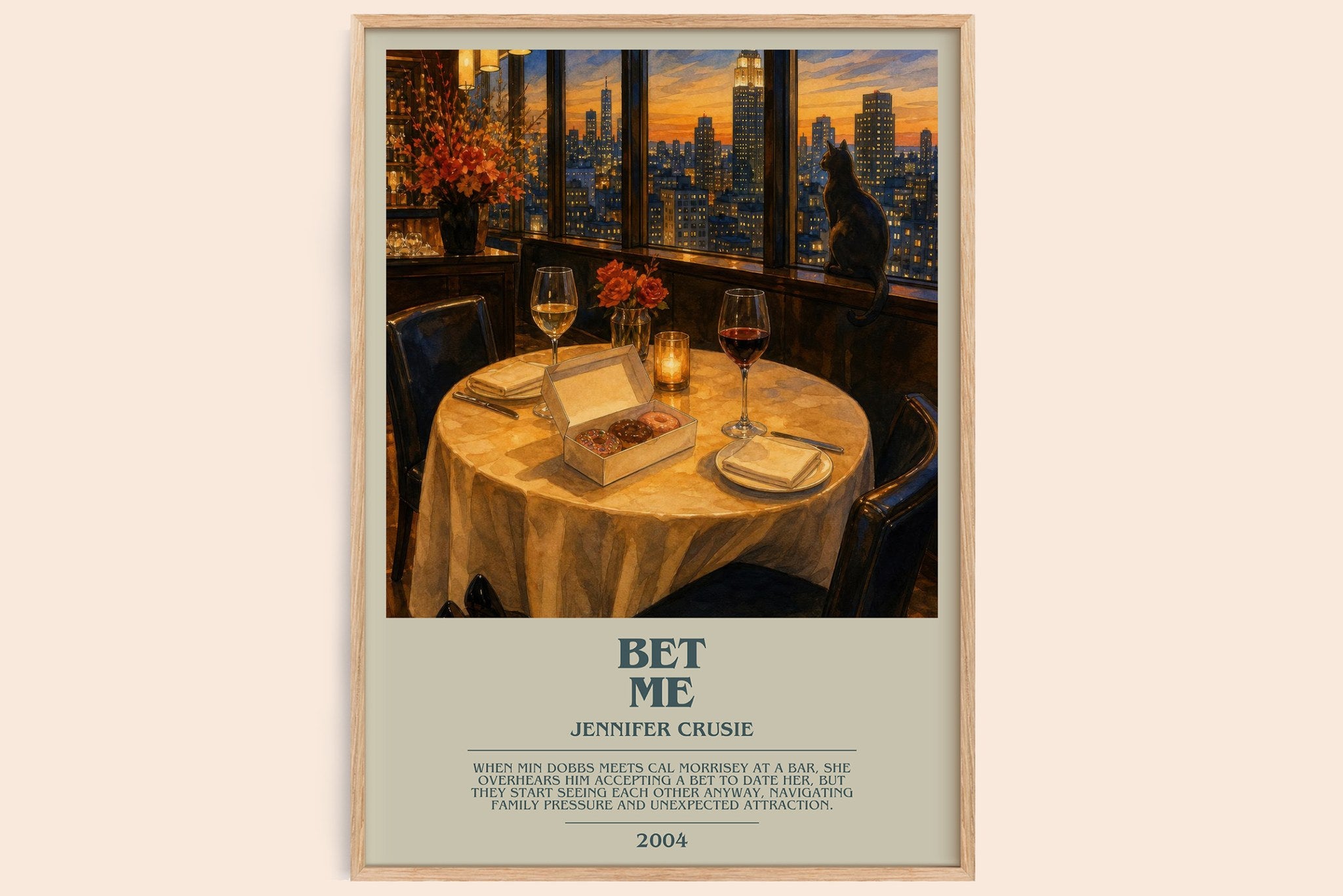 Bet me Bookish Wall Art by Jennifer Crusie