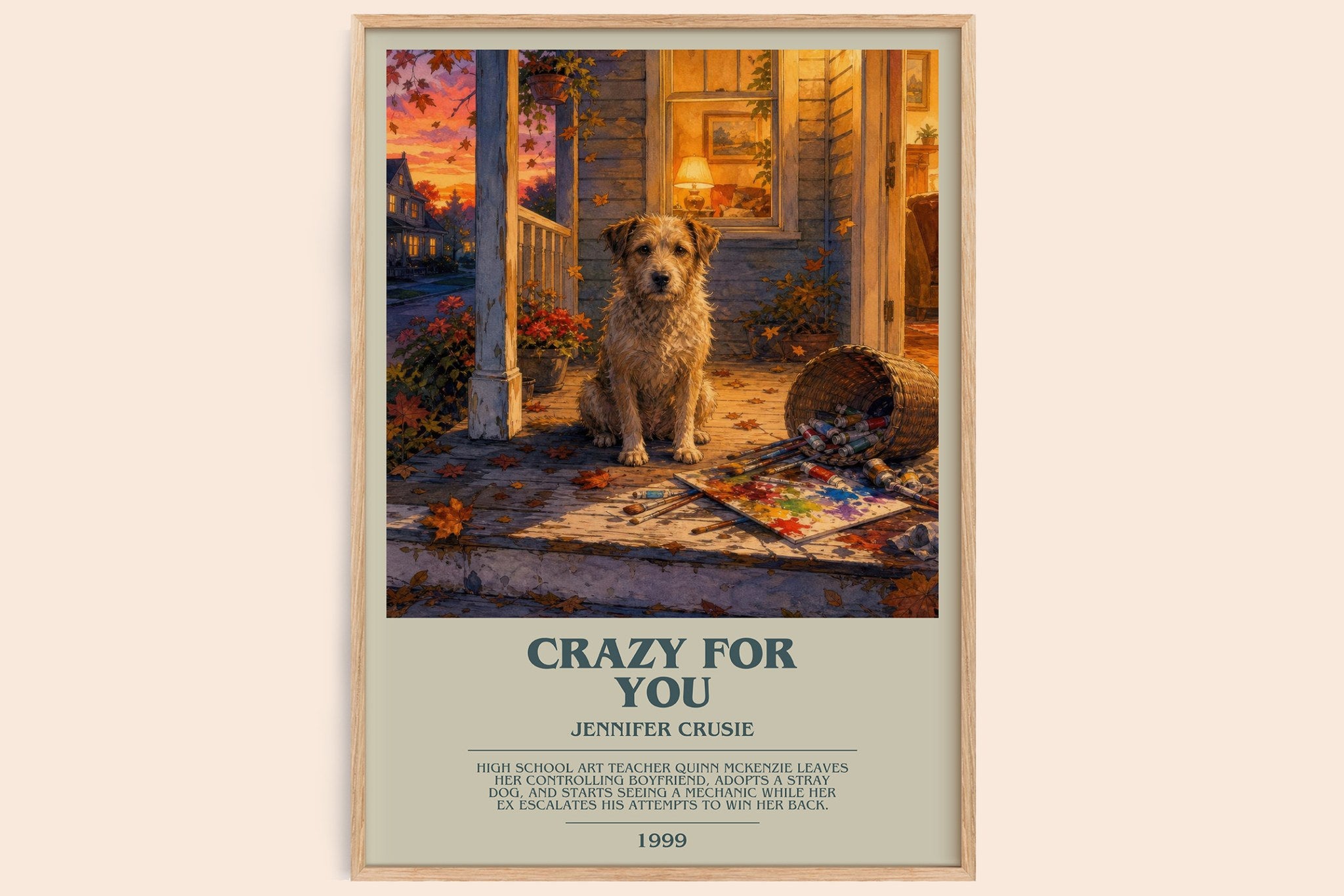 Crazy for You Bookish Wall Art by Jennifer Crusie
