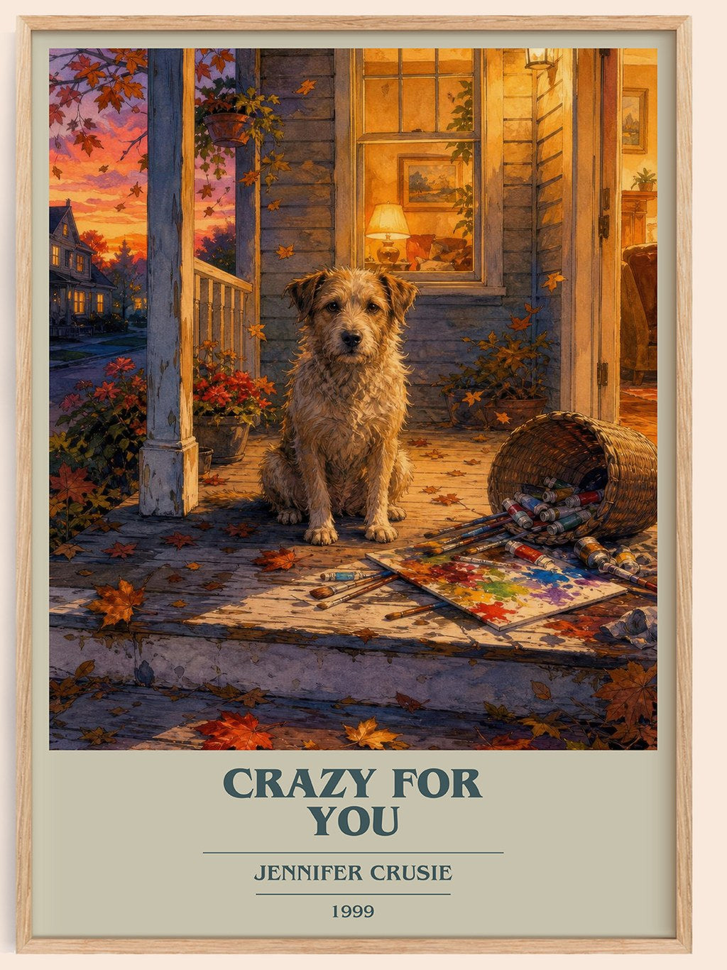 Crazy for You book cover book poster by Jennifer Crusie – framed literary art print