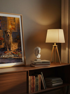 Crazy for You watercolour print on bookshelf – Jennifer Crusie fan gift