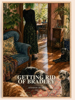 Getting rid of Bradley watercolour book poster by Jennifer Crusie – framed literary art print