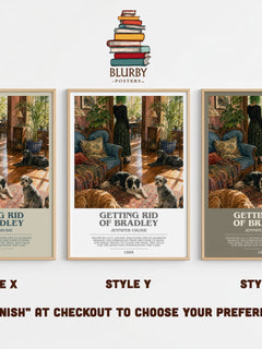 Getting rid of Bradley bookish print in frame leaning in hallway – romance wall art