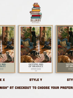 Getting rid of Bradley book cover print in frame leaning in hallway – romance wall art
