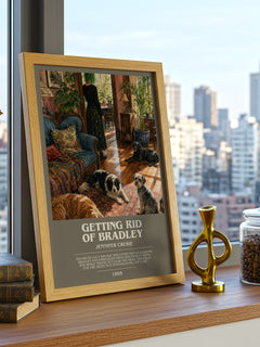 Getting rid of Bradley bookish print framed by window – literary home decor