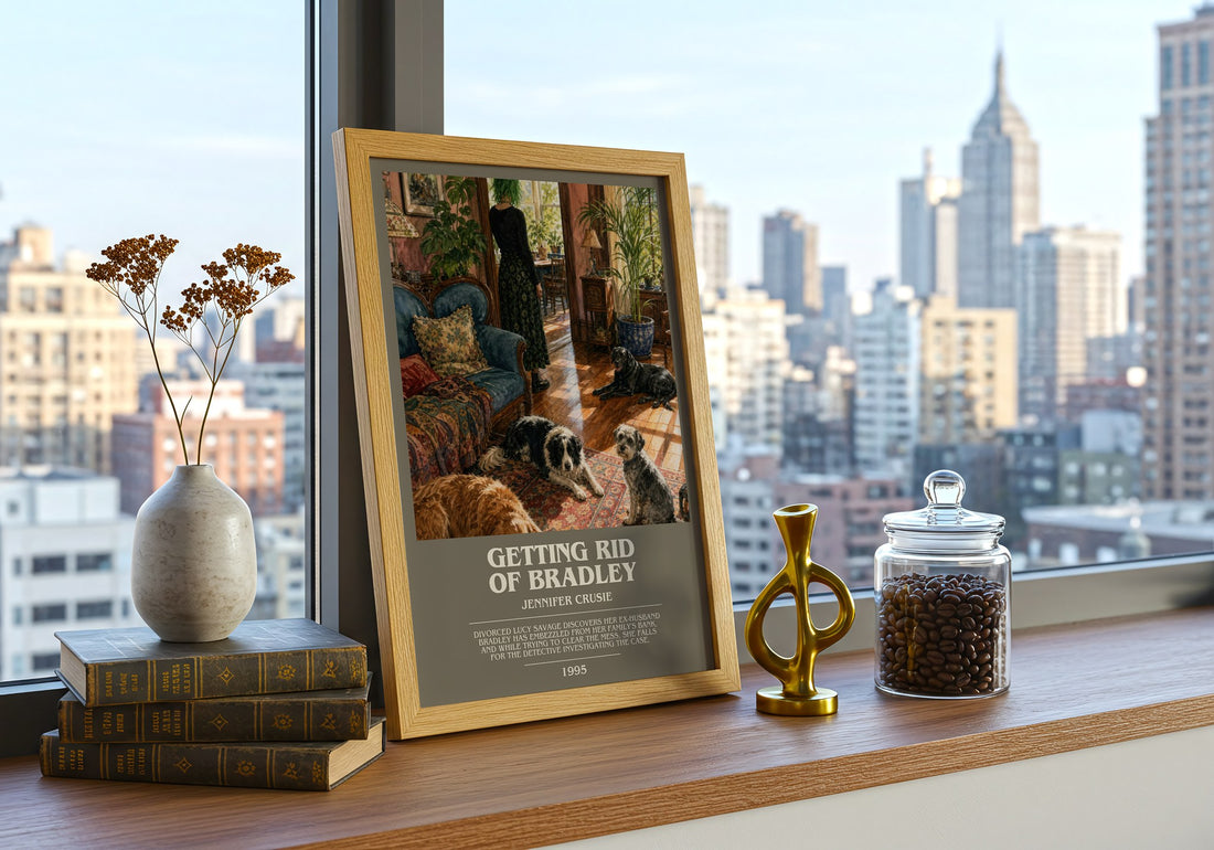 Getting rid of Bradley bookish print framed by window – literary home decor