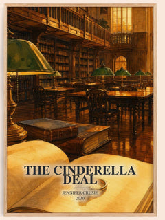 The Cinderella Deal watercolour book poster by Jennifer Crusie – framed literary art print