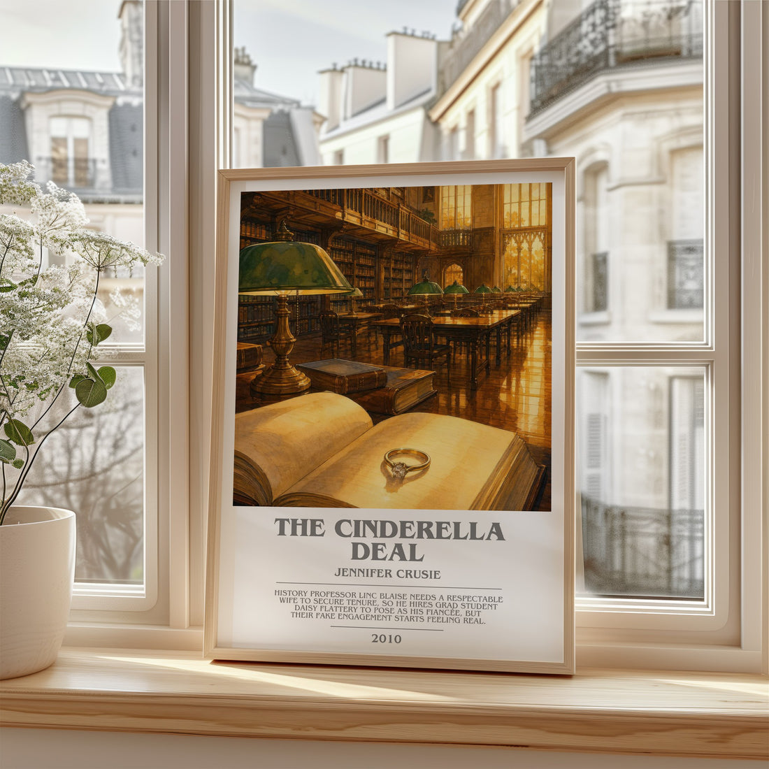 The Cinderella Deal bookish poster colour and style options – Jennifer Crusie book art
