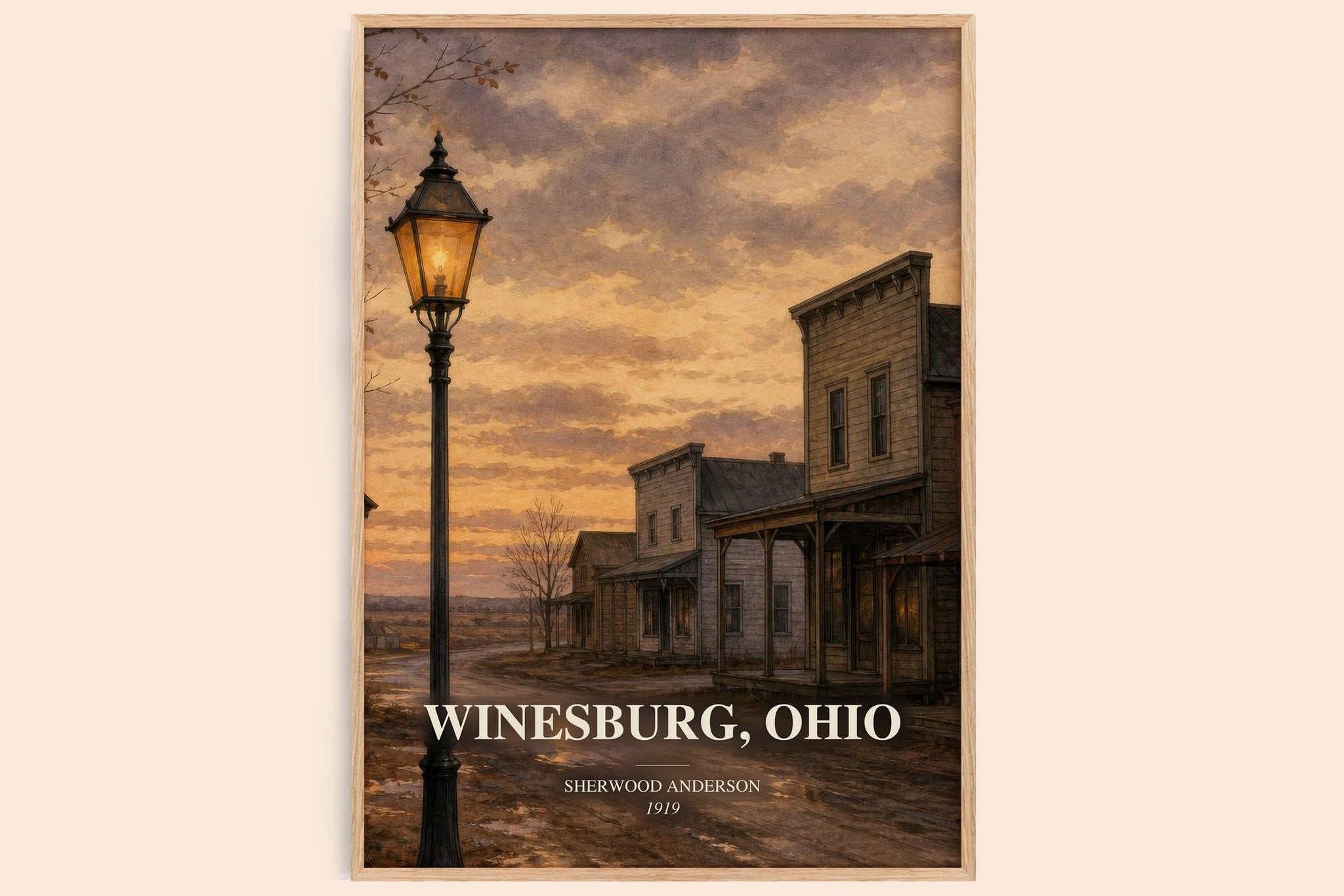 Winesburg, Ohio Book Watercolour Illustration by Sherwood Anderson