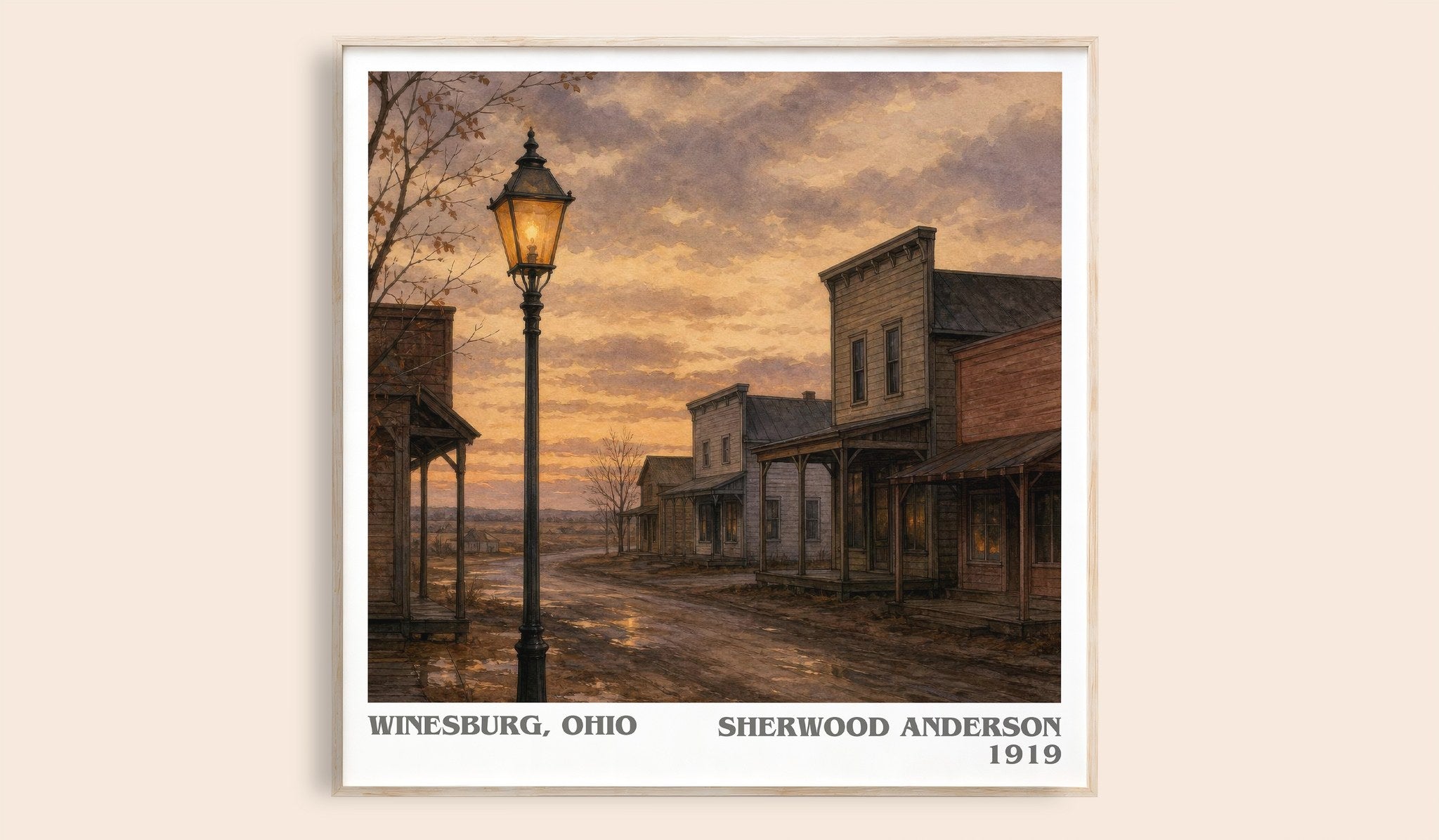 Winesburg, Ohio Literary Art Print by Sherwood Anderson