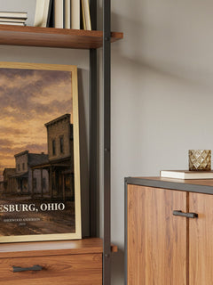 Winesburg, Ohio book watercolour illustration paper finish options – matte satin gloss