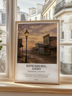 Winesburg, Ohio bookish poster colour and style options – Sherwood Anderson book art