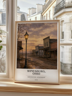 Winesburg, Ohio book cover poster colour and style options – Sherwood Anderson book art