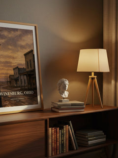 Winesburg, Ohio watercolour print on bookshelf – Sherwood Anderson fan gift