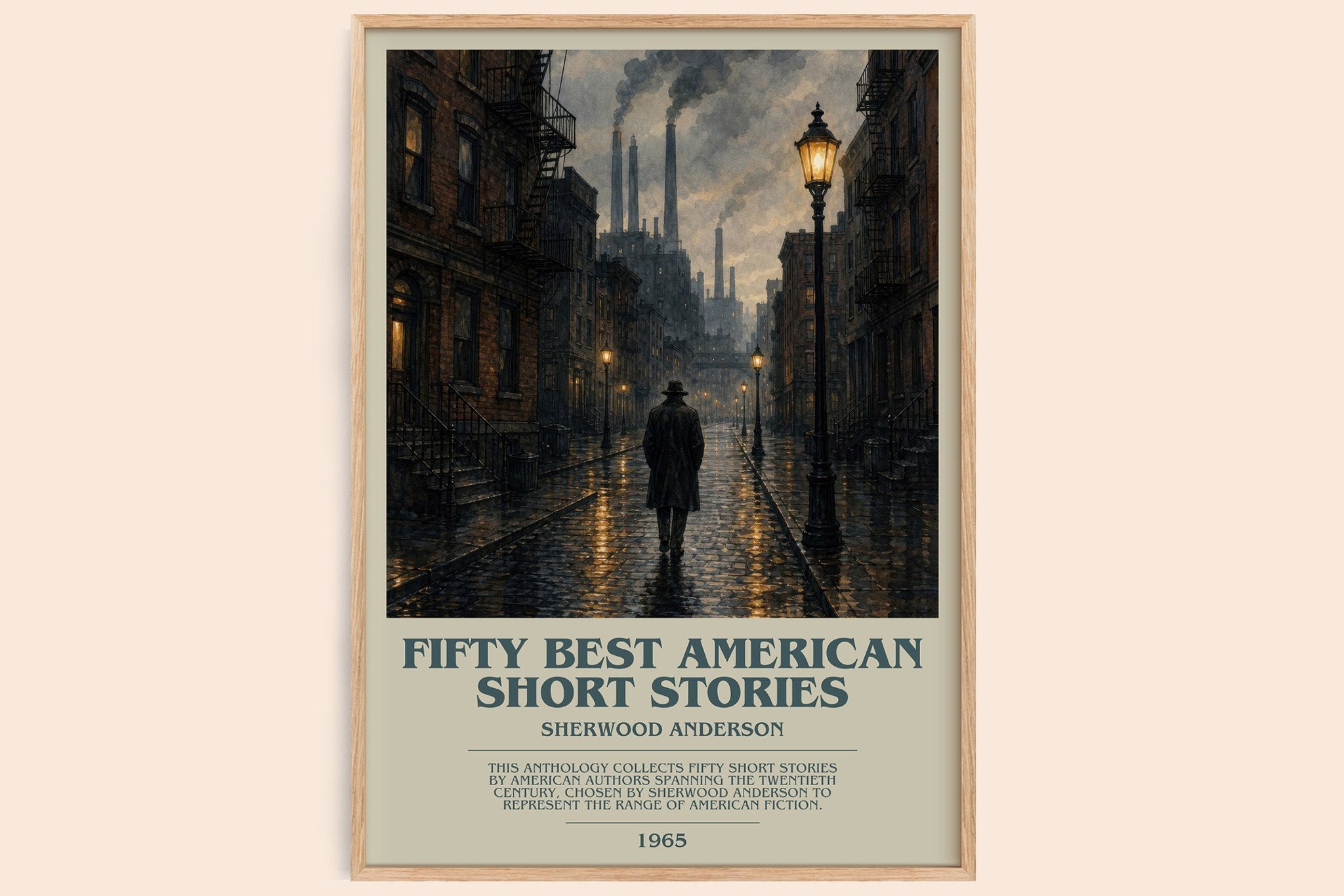 Fifty Best American Short Stories Bookish Wall Art by S. Anderson