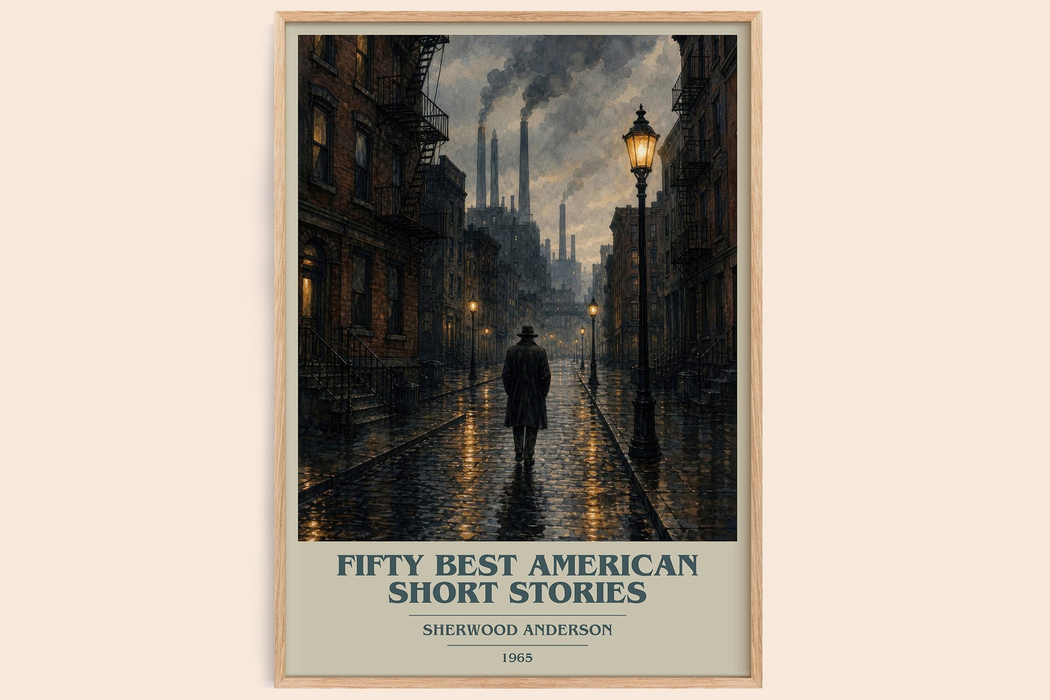 Fifty Best American Short Stories Book Cover Poster by S. Anderson