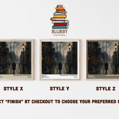 Fifty Best American Short Stories literary print in frame leaning in hallway – literary fiction wall art