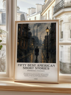 Fifty Best American Short Stories bookish poster colour and style options – Sherwood Anderson book art