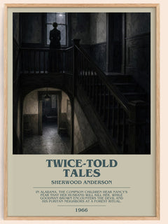 Twice-Told Tales bookish book poster by Sherwood Anderson – framed literary art print