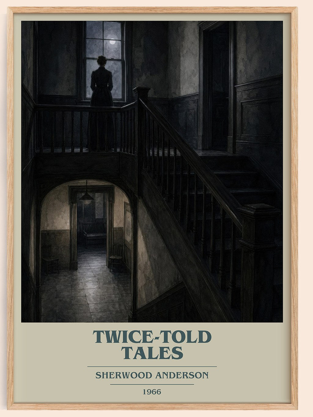 Twice-Told Tales book cover book poster by Sherwood Anderson – framed literary art print
