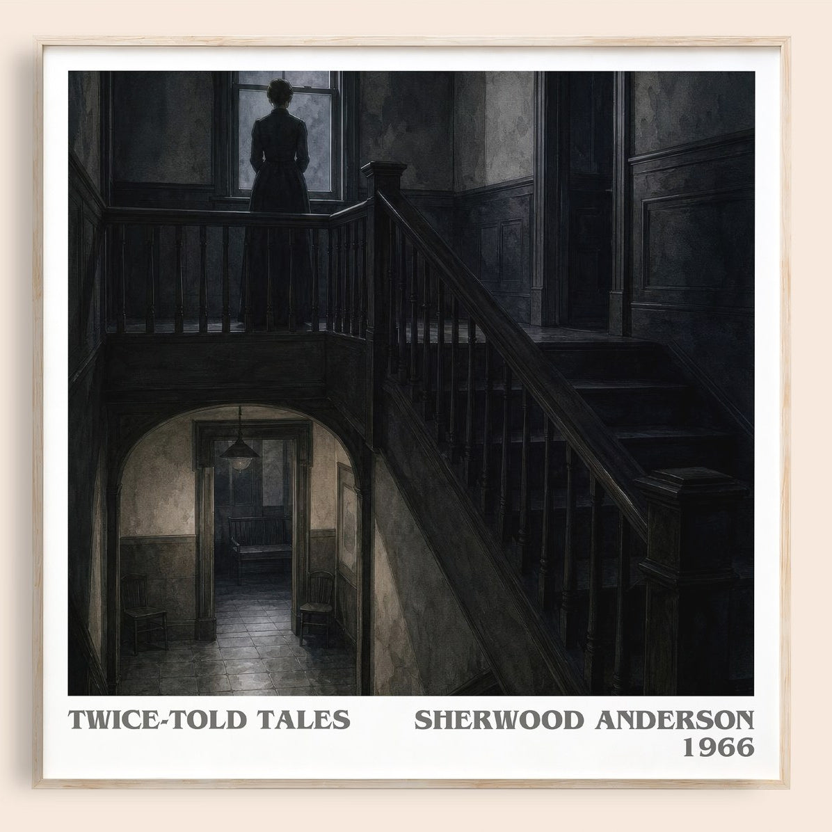 Twice-Told Tales literary book poster by Sherwood Anderson – framed literary art print