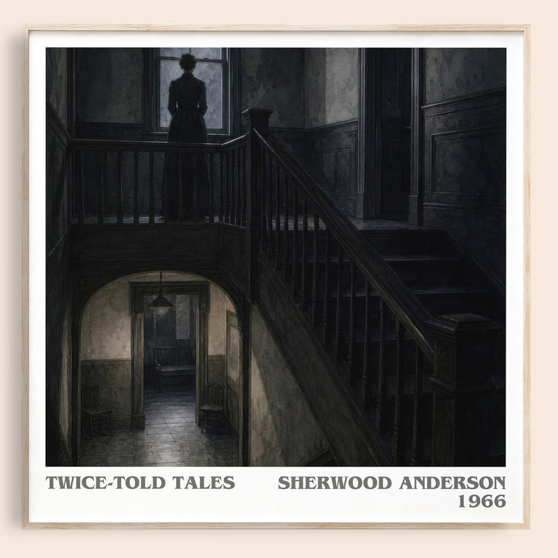 Twice-Told Tales literary book poster by Sherwood Anderson – framed literary art print
