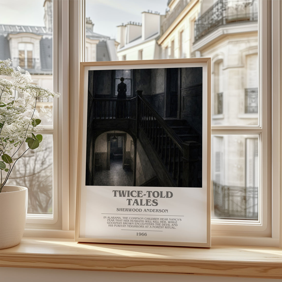 Twice-Told Tales bookish poster colour and style options – Sherwood Anderson book art