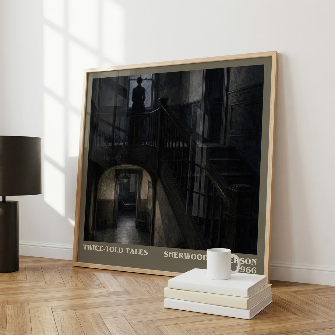 Twice-Told Tales literary print framed by window – literary home decor