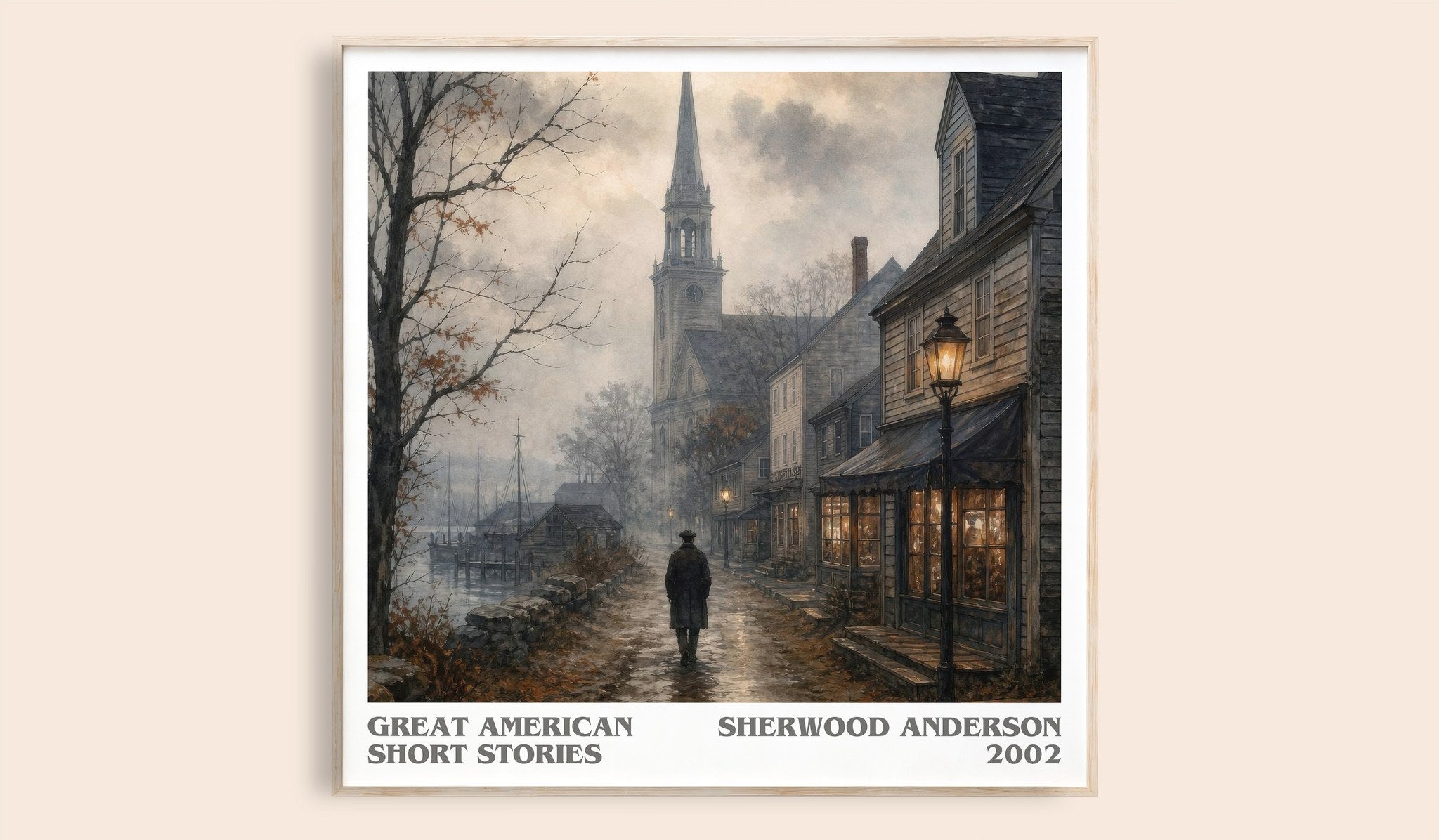 Great American Short Stories Literary Art Print by Sherwood Anderson