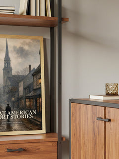 Great American Short Stories book watercolour illustration paper finish options – matte satin gloss