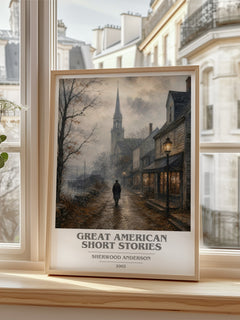 Great American Short Stories book cover poster colour and style options – Sherwood Anderson book art