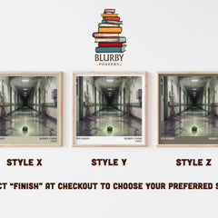 Invasion literary print in frame leaning in hallway – sci fi wall art