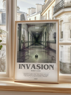 Invasion bookish poster colour and style options – Robin Cook book art