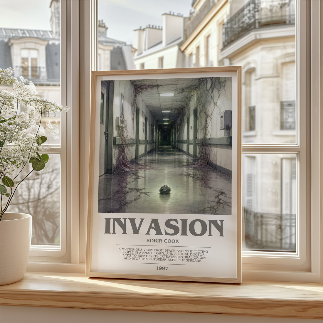 Invasion bookish poster colour and style options – Robin Cook book art