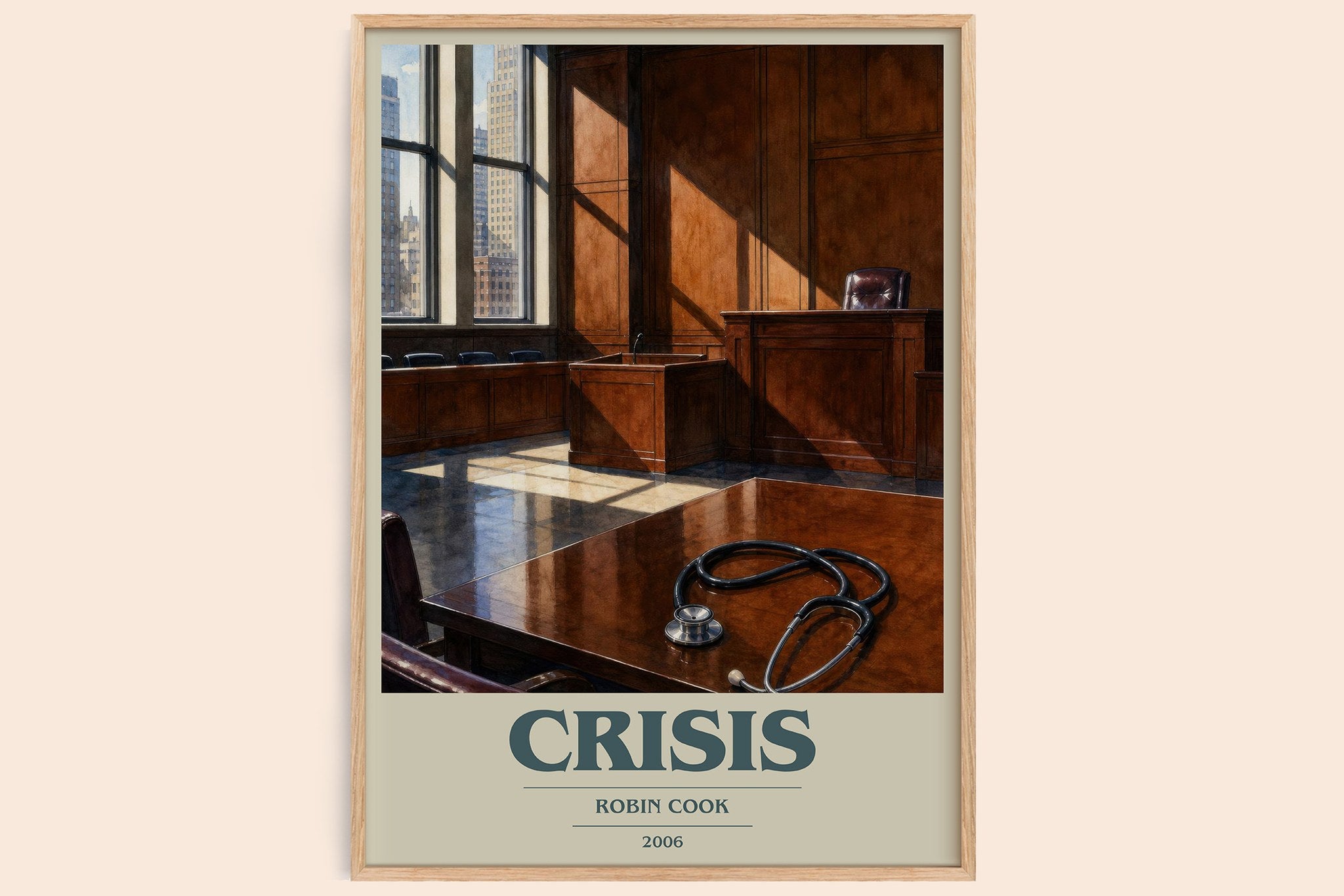 Crisis Book Cover Poster by Robin Cook