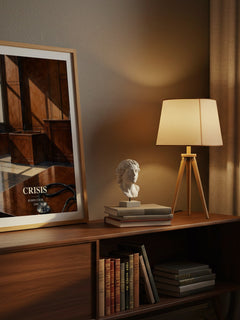 Crisis watercolour print on bookshelf – Robin Cook fan gift