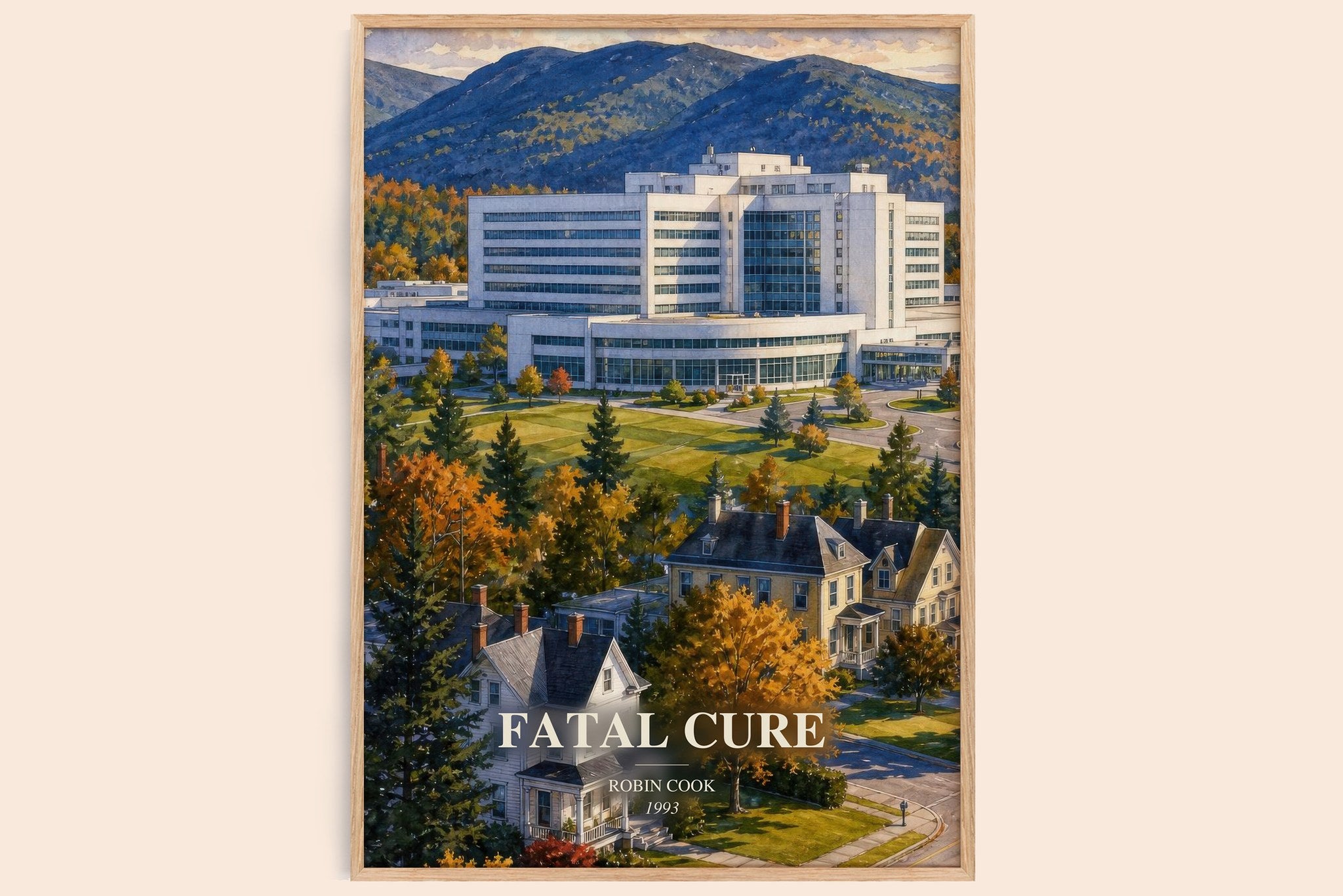 Fatal Cure Book Watercolour Illustration by Robin Cook