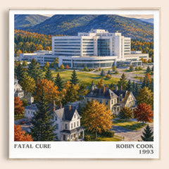 Fatal Cure literary book poster by Robin Cook – framed literary art print