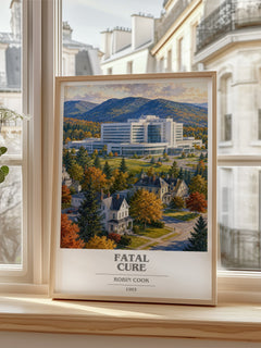 Fatal Cure book cover poster colour and style options – Robin Cook book art