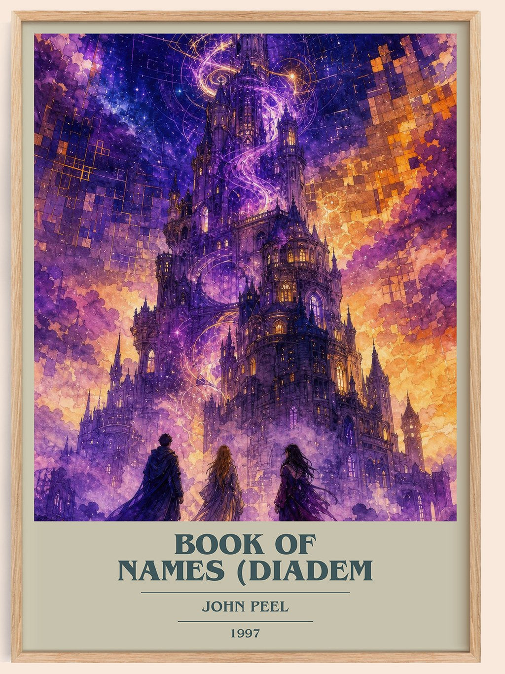 Book of Names (Diadem book cover book poster by John Peel – framed literary art print