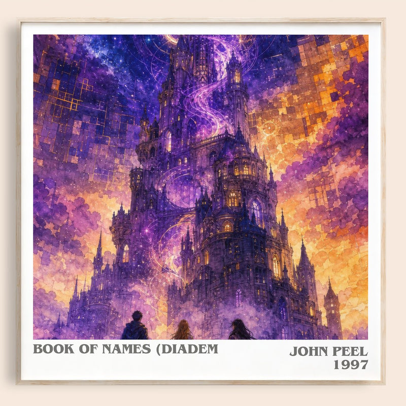 Book of Names (Diadem literary book poster by John Peel – framed literary art print