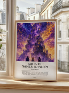 Book of Names (Diadem bookish poster colour and style options – John Peel book art