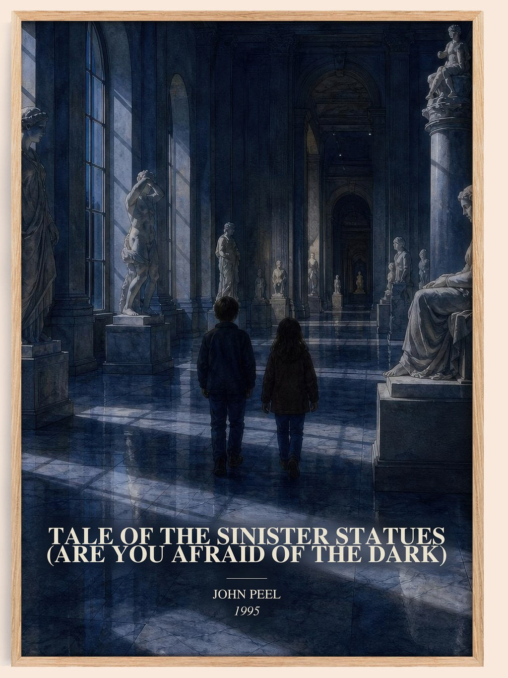 Tale of the Sinister Statues (Are You Afraid of the Dark) watercolour book poster by John Peel – framed literary art print
