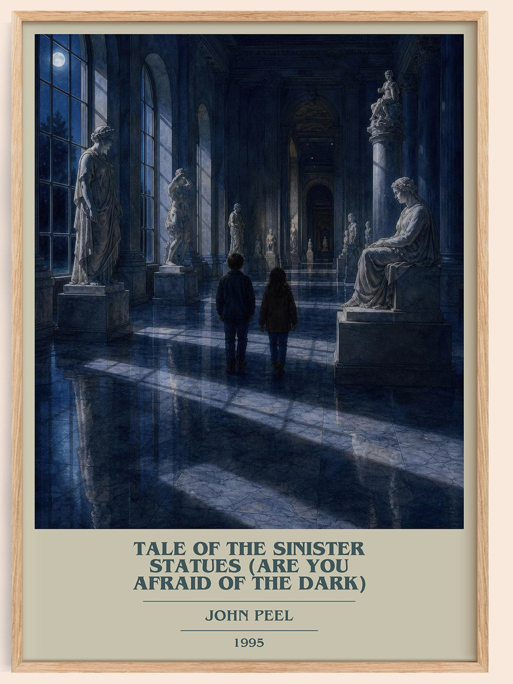 Tale of the Sinister Statues (Are You Afraid of the Dark) book cover book poster by John Peel – framed literary art print
