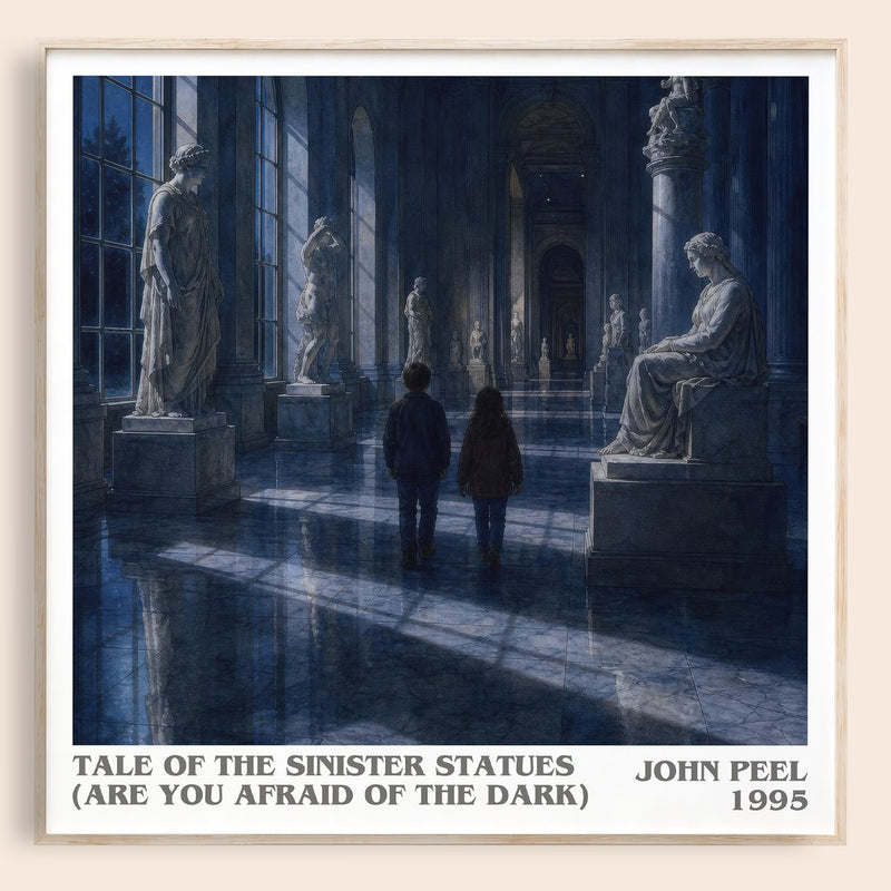 Tale of the Sinister Statues (Are You Afraid of the Dark) literary book poster by John Peel – framed literary art print