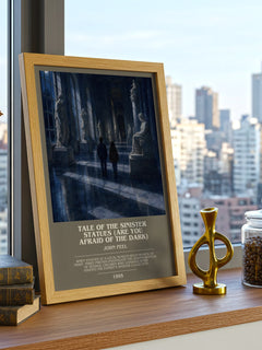 Tale of the Sinister Statues (Are You Afraid of the Dark) bookish print framed by window – literary home decor