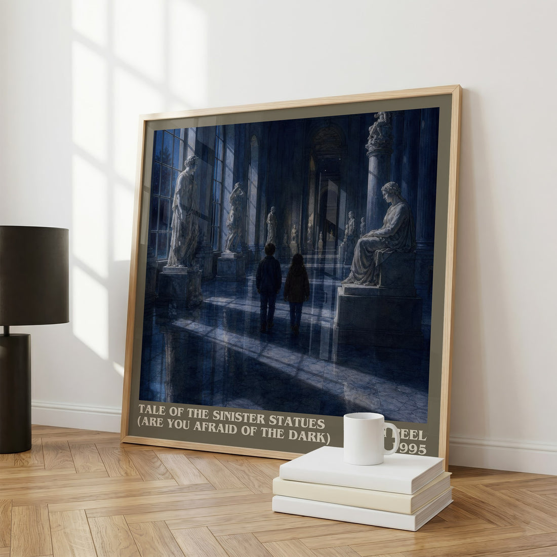 Tale of the Sinister Statues (Are You Afraid of the Dark) literary print framed by window – literary home decor