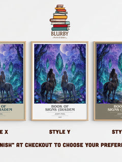 Book of Signs (Diadem book cover print in frame leaning in hallway – sci fi wall art