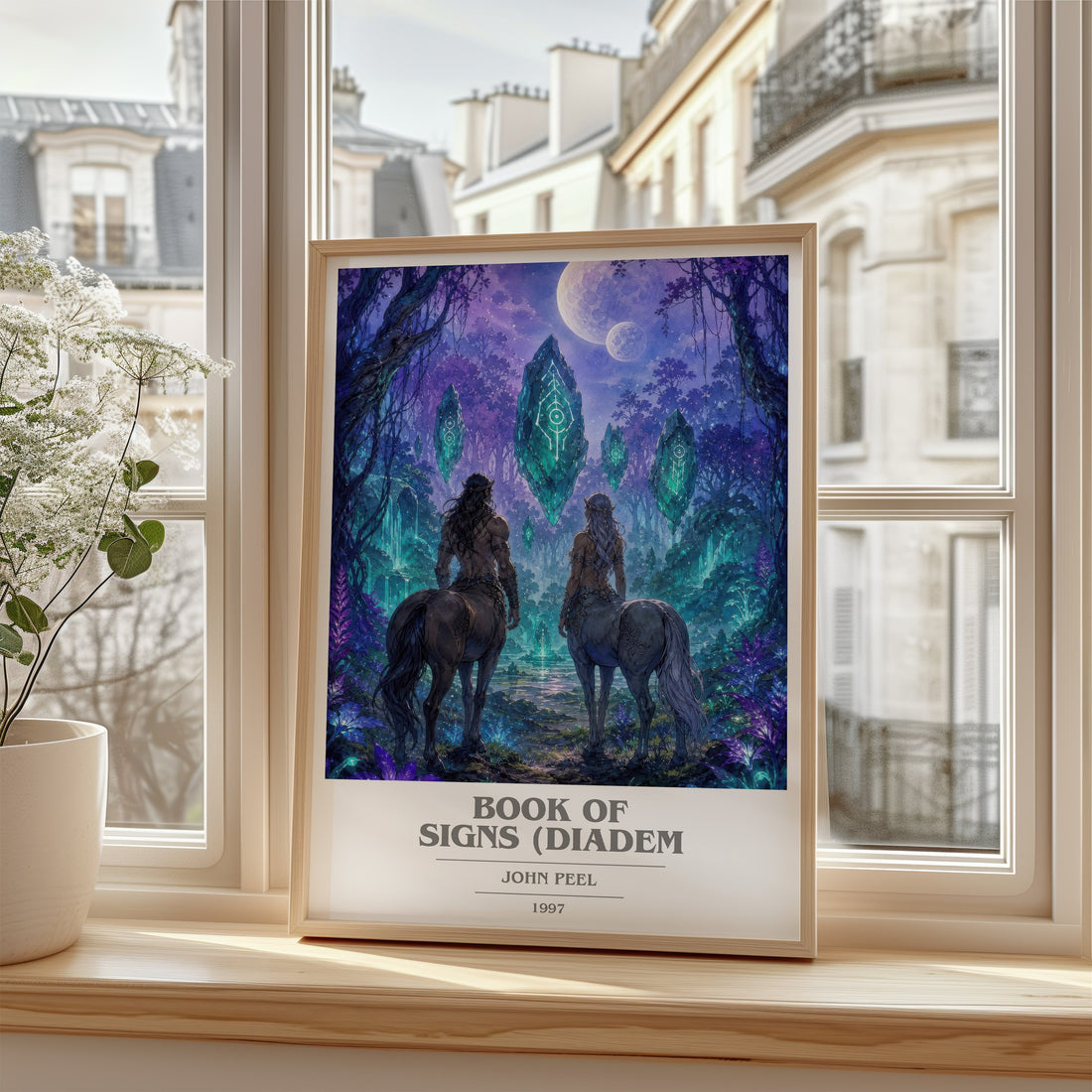 Book of Signs (Diadem book cover poster colour and style options – John Peel book art